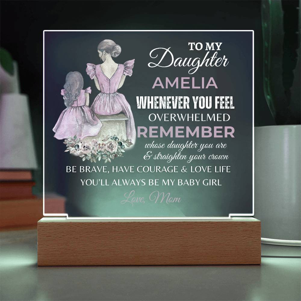 To My Daughter Personalized Gift From Mom |To My Daughter Personalized Gift From Dad | Gifts for Daughter | Birthday Gift for Daughter | Christmas Gift for Daughter