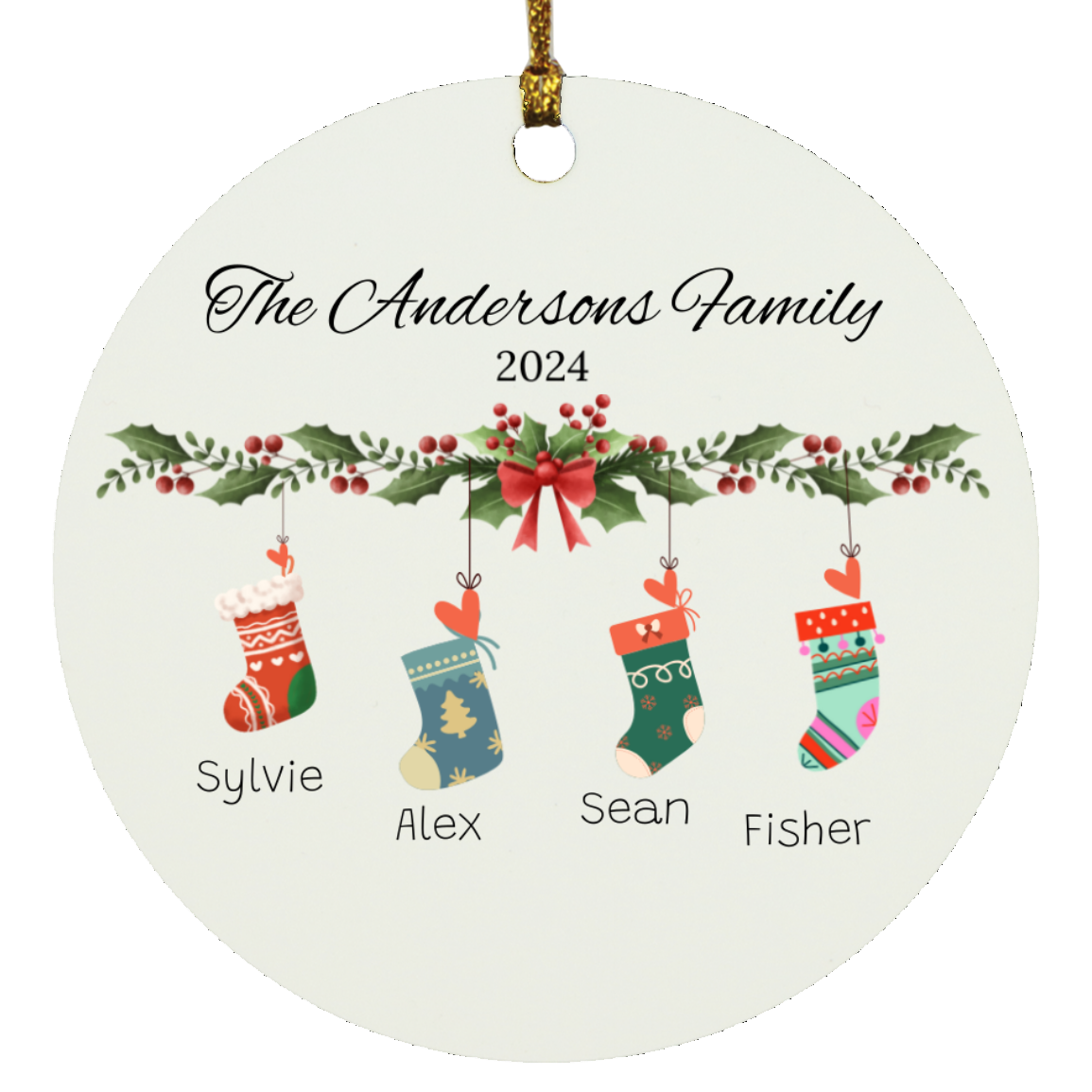 Personalized Christmas Family Ornament