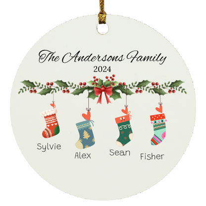 Personalized Christmas Family Ornament