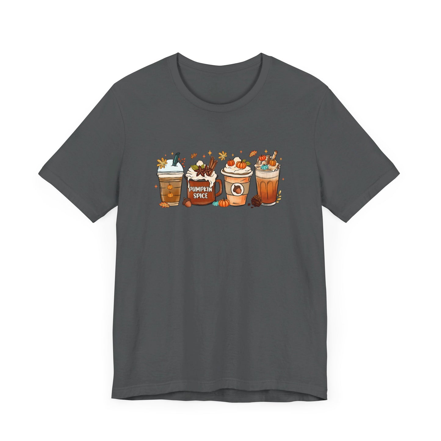 Bella Canvas Fall Coffee Shirt, Pumpkin Spice Latte, Thanksgiving Tee, Coffee Lovers, Iced Coffee Halloween Crew