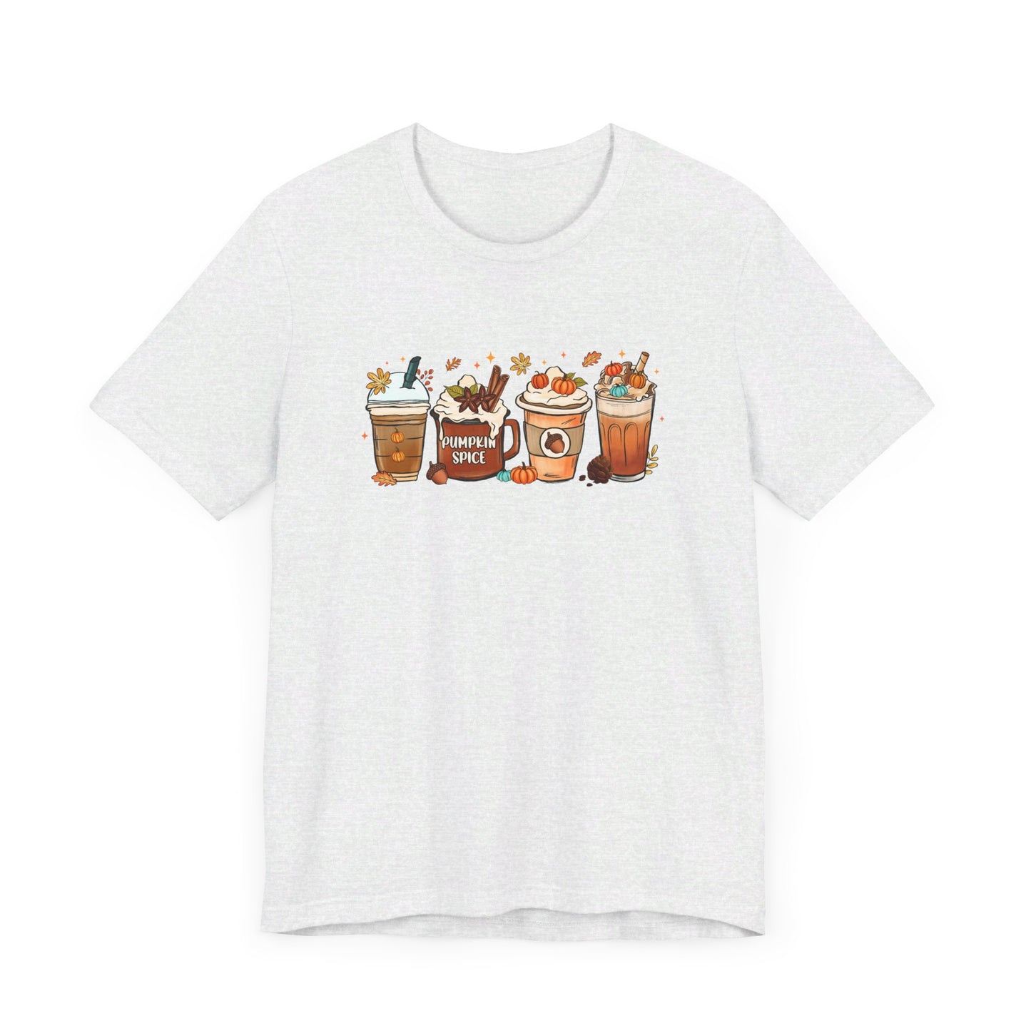 Bella Canvas Fall Coffee Shirt, Pumpkin Spice Latte, Thanksgiving Tee, Coffee Lovers, Iced Coffee Halloween Crew