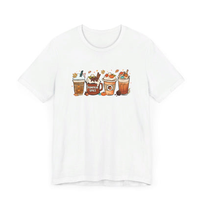 Bella Canvas Fall Coffee Shirt, Pumpkin Spice Latte, Thanksgiving Tee, Coffee Lovers, Iced Coffee Halloween Crew