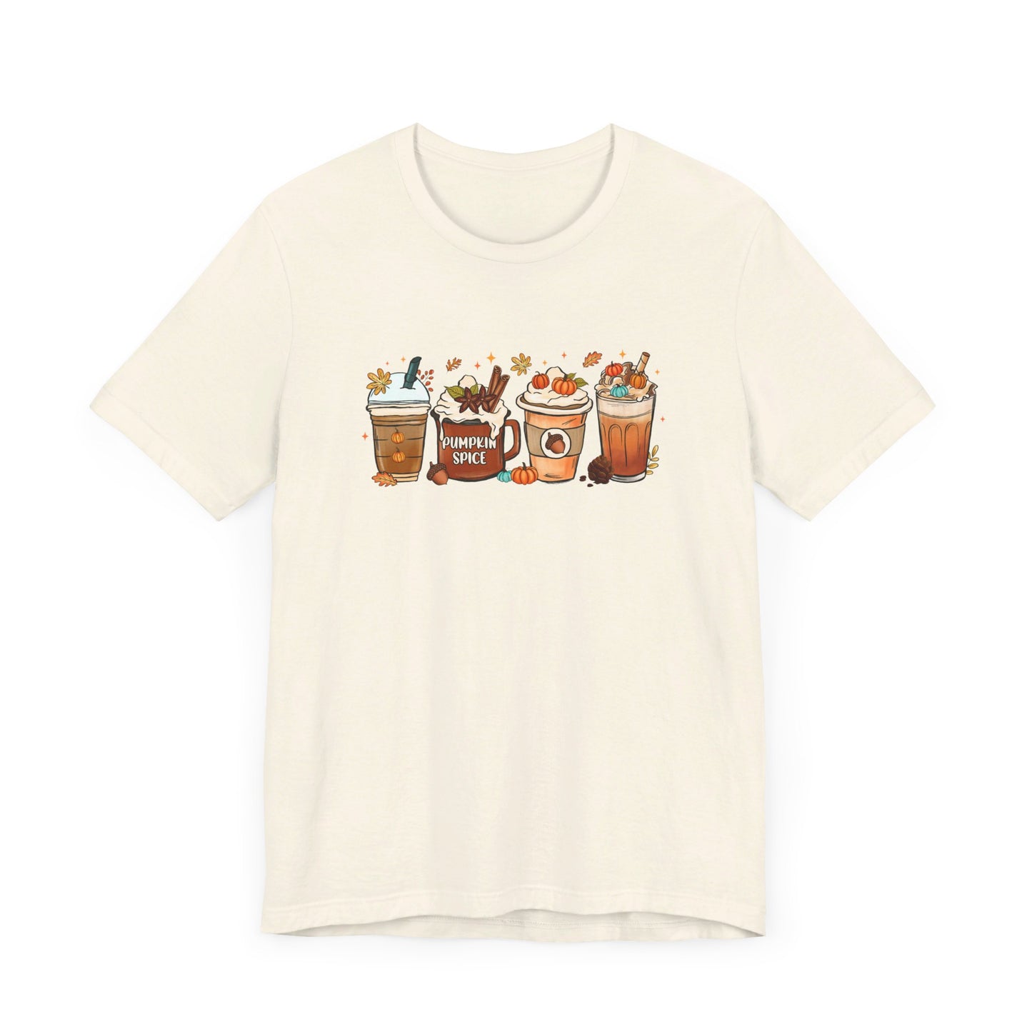 Bella Canvas Fall Coffee Shirt, Pumpkin Spice Latte, Thanksgiving Tee, Coffee Lovers, Iced Coffee Halloween Crew