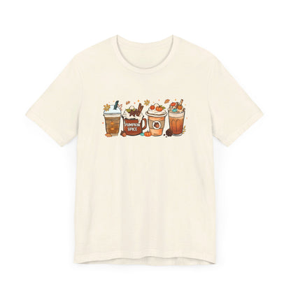 Bella Canvas Fall Coffee Shirt, Pumpkin Spice Latte, Thanksgiving Tee, Coffee Lovers, Iced Coffee Halloween Crew