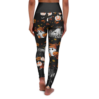 Halloween Yoga Leggings, High Waisted Yoga Leggings (AOP)