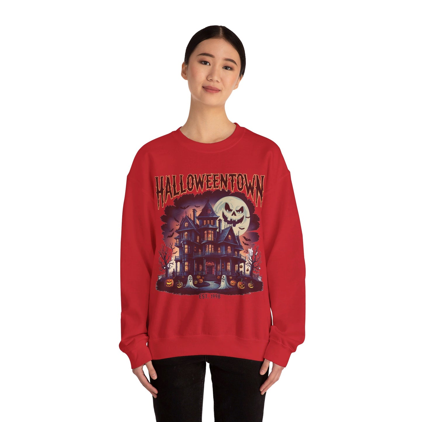 Halloweentown Est 1998 Sweatshirt, Halloweentown University, Retro Halloweentown Sweatshirt, Fall, Unisex Heavy Blend™ Crewneck Sweatshirt