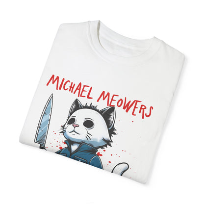 Unisex Garment-Dyed T-shirt Michael Meowsters Cat Lovers Halloween shirt