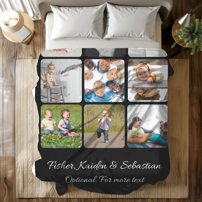 Personalized Photo Family Blanket