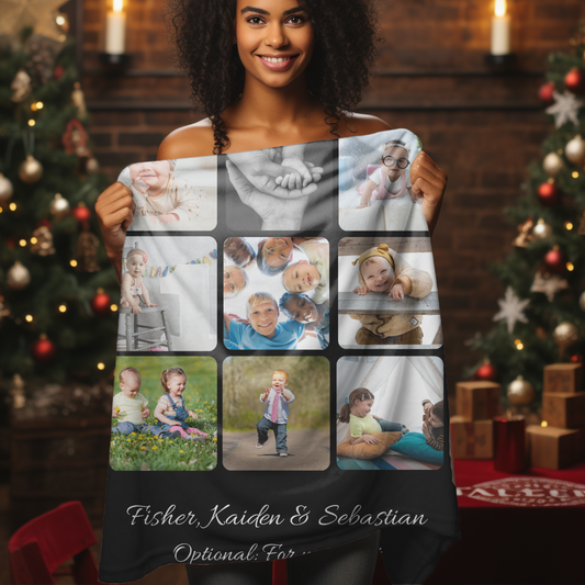 Personalized Photo Family Blanket