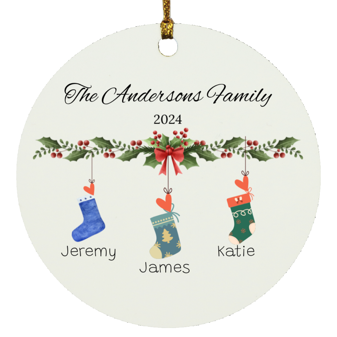 Personalized Christmas Family Ornament