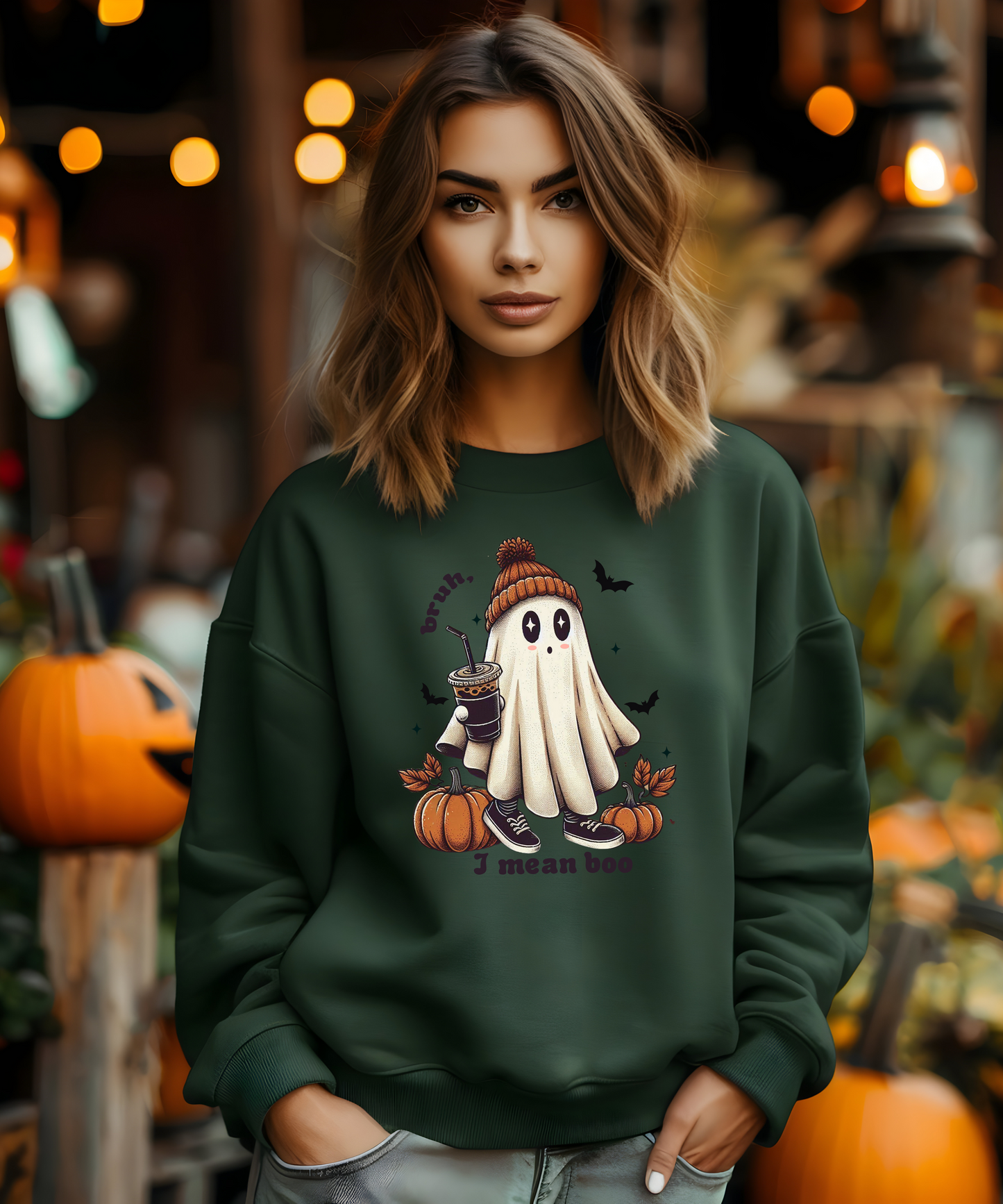 Little Ghost Ice Coffee Shirt, Halloween Sweatshirt, Ghost Sweatshirt; Gift for daughter, Gift for Son