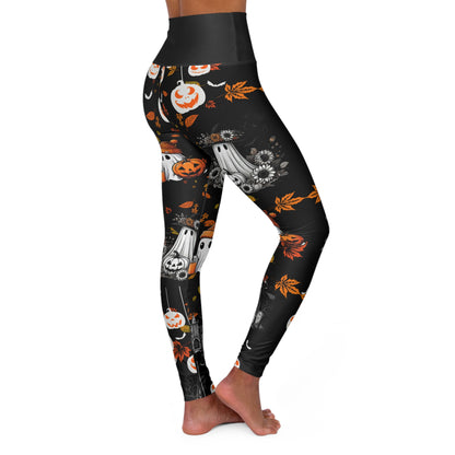 Halloween Yoga Leggings, High Waisted Yoga Leggings (AOP)