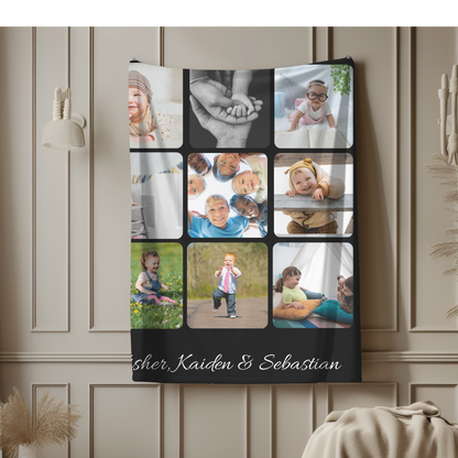 Personalized Photo Family Blanket