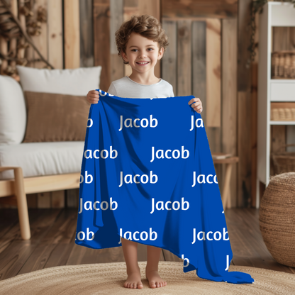 Personalized Name Blankets in Plush Fleece and Premium Sherpa