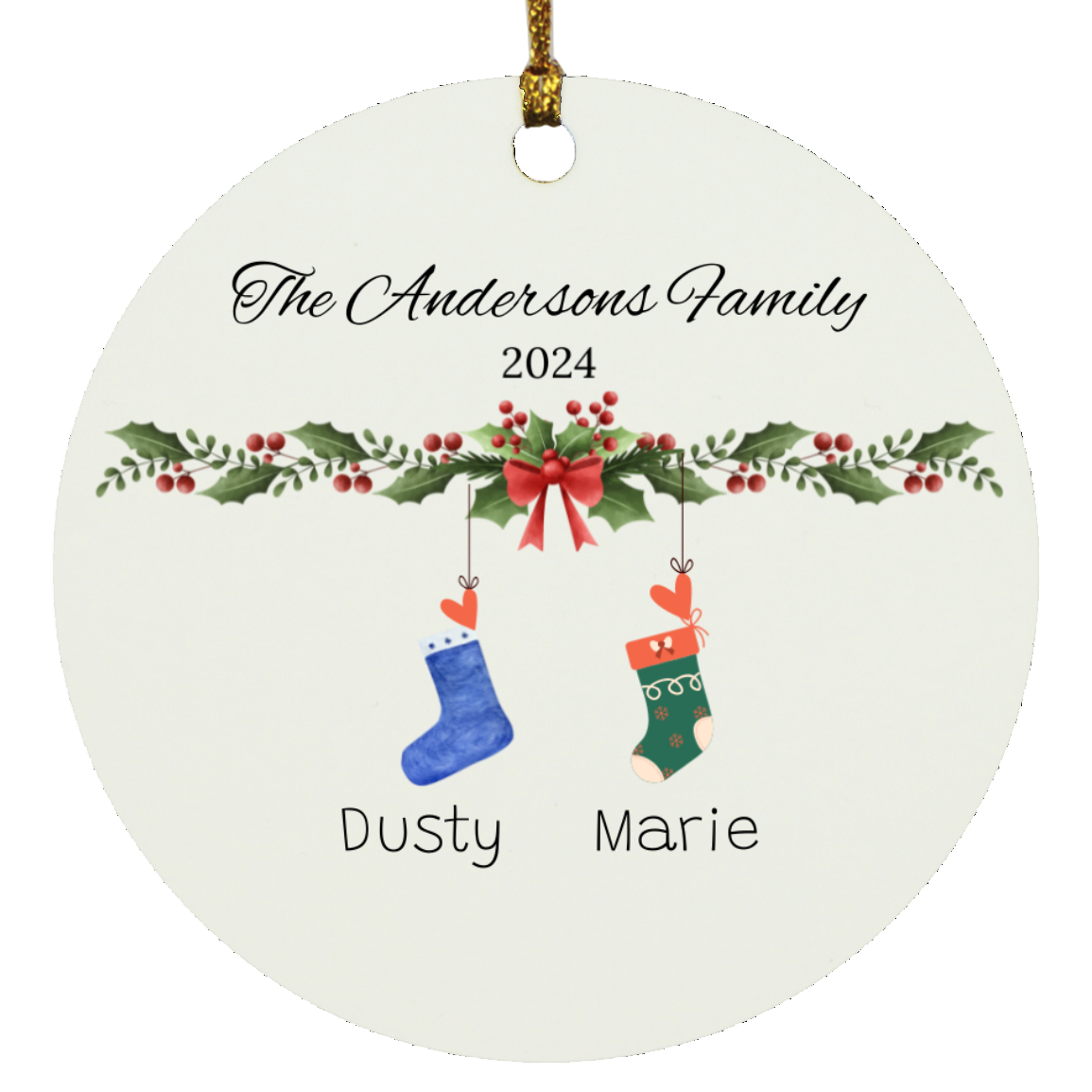 Personalized Christmas Family Ornament