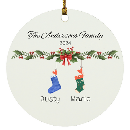 Personalized Christmas Family Ornament