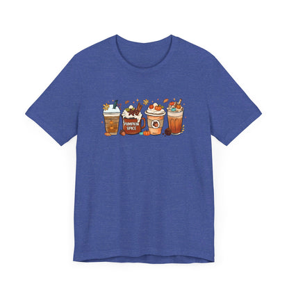 Bella Canvas Fall Coffee Shirt, Pumpkin Spice Latte, Thanksgiving Tee, Coffee Lovers, Iced Coffee Halloween Crew