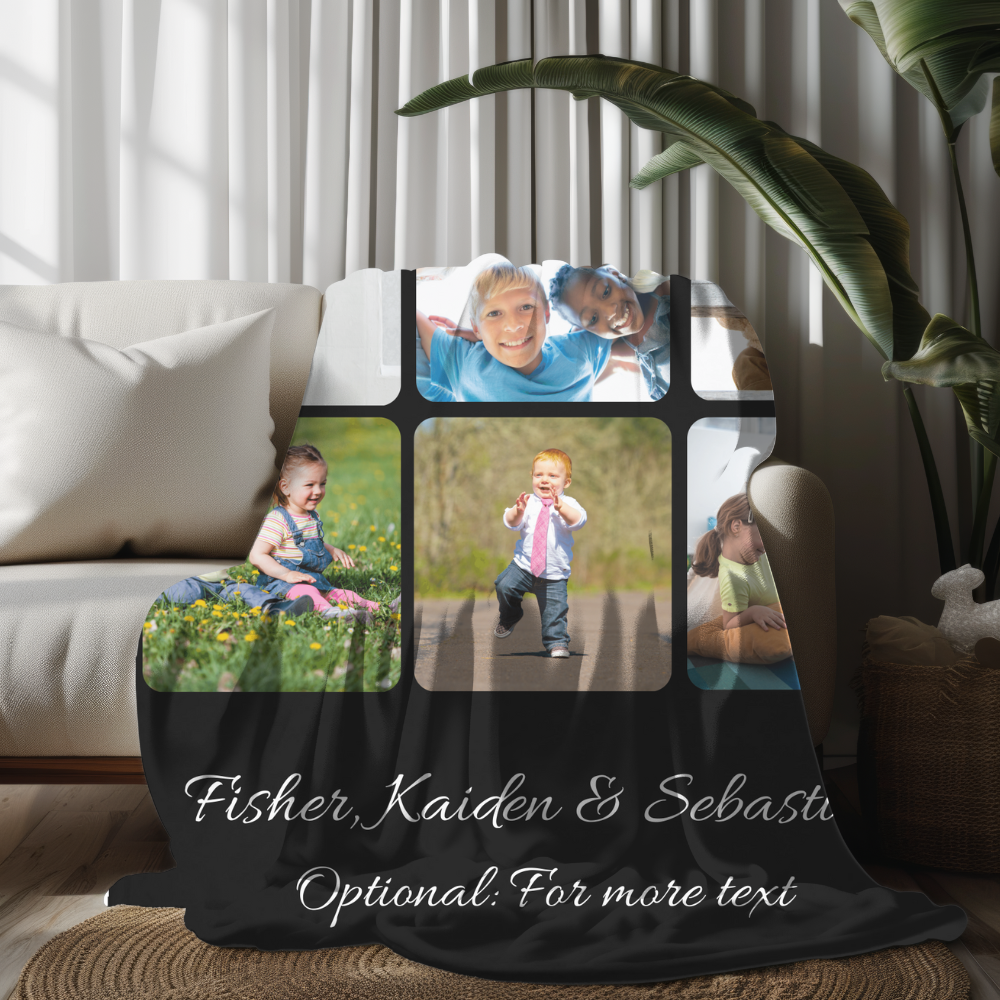 Personalized Photo Family Blanket