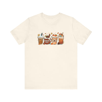 Bella Canvas Fall Coffee Shirt, Pumpkin Spice Latte, Thanksgiving Tee, Coffee Lovers, Iced Coffee Halloween Crew