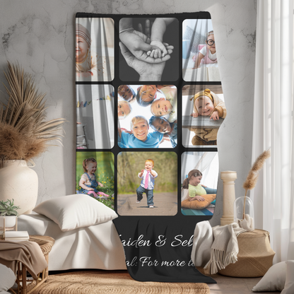 Personalized Photo Family Blanket