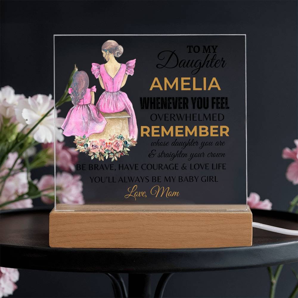 To My Daughter Personalized Gift From Mom |To My Daughter Personalized Gift From Dad | Gifts for Daughter | Birthday Gift for Daughter | Christmas Gift for Daughter