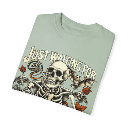 Unisex Garment-Dyed Skeleton Tee Halloween Shirt