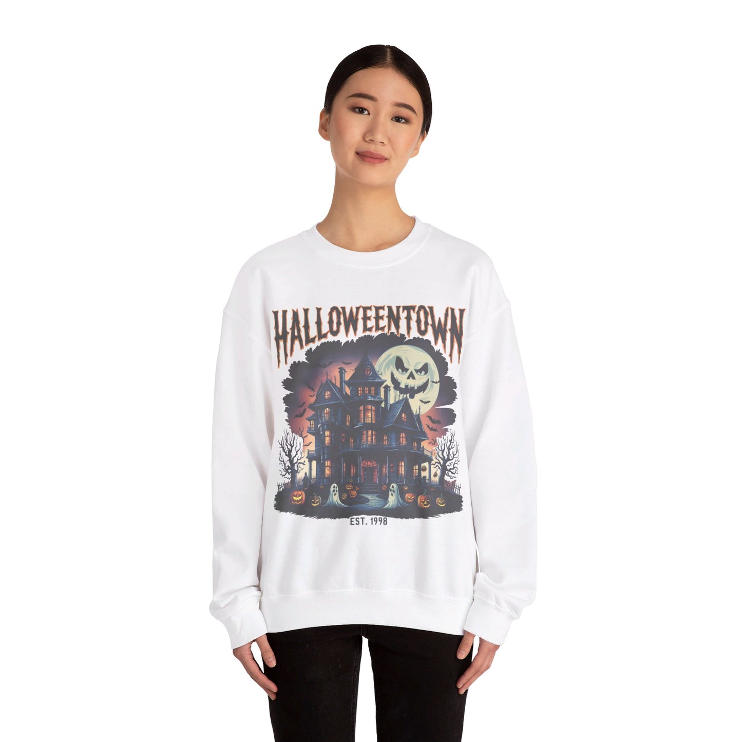 Halloweentown Est 1998 Sweatshirt, Halloweentown University, Retro Halloweentown Sweatshirt, Fall, Unisex Heavy Blend™ Crewneck Sweatshirt