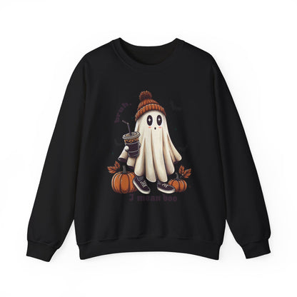 Little Ghost Ice Coffee Shirt, Halloween Sweatshirt, Ghost Sweatshirt; Gift for daughter, Gift for Son