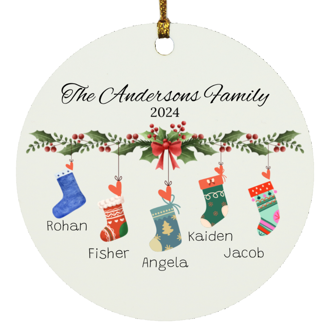 Personalized Christmas Family Ornament