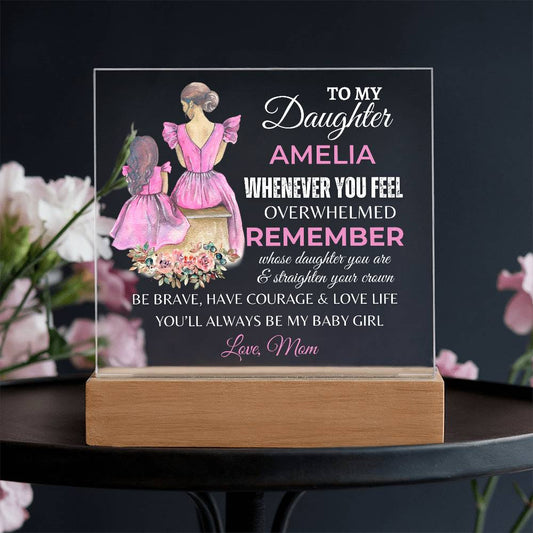 To My Daughter Personalized Gift From Mom |To My Daughter Personalized Gift From Dad | Gifts for Daughter | Birthday Gift for Daughter | Christmas Gift for Daughter