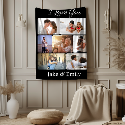 Personalized Couple's Photo Blanket