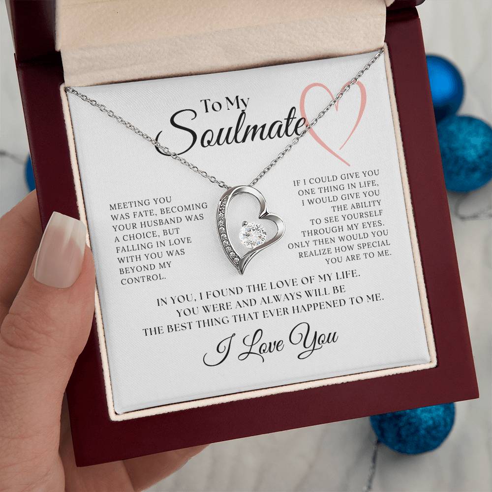 Elegant Forever Love Necklace Gift for Wife | Soulmate Pendant Jewelry