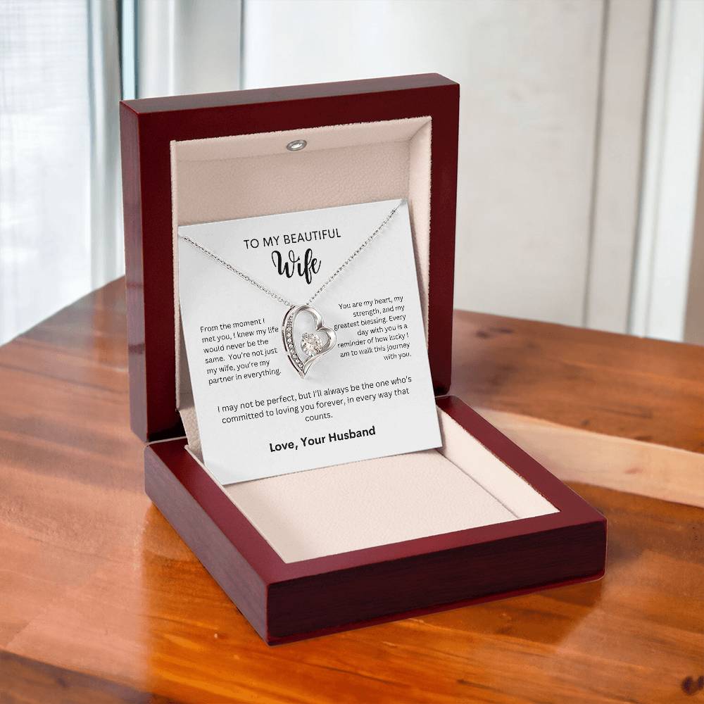 Perfect Gift From Husband to Wife | Forever Heart Necklace for Wife | From The Moment I Met You