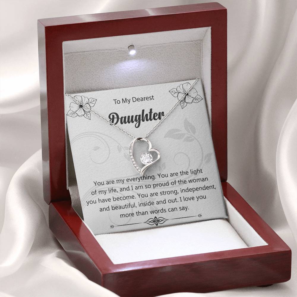 To My Dearest Daughter Forever Love Necklace