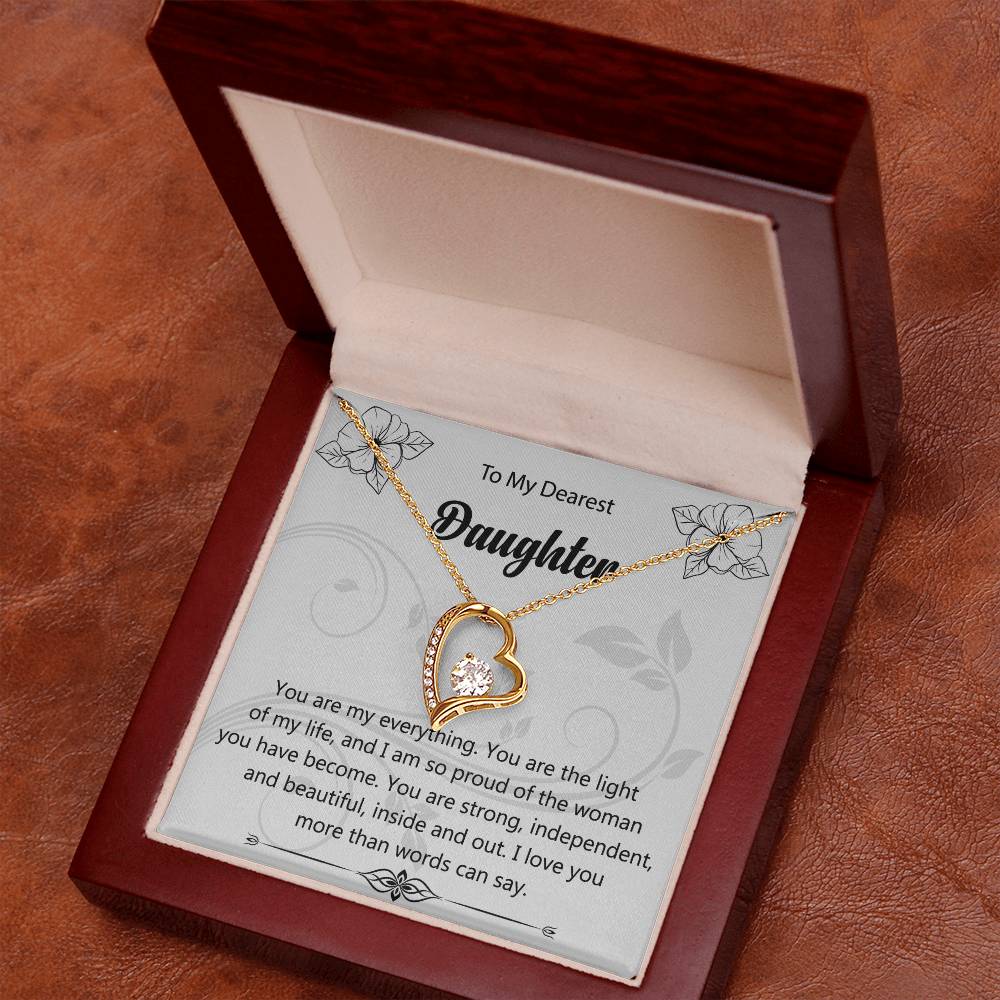 To My Dearest Daughter Forever Love Necklace