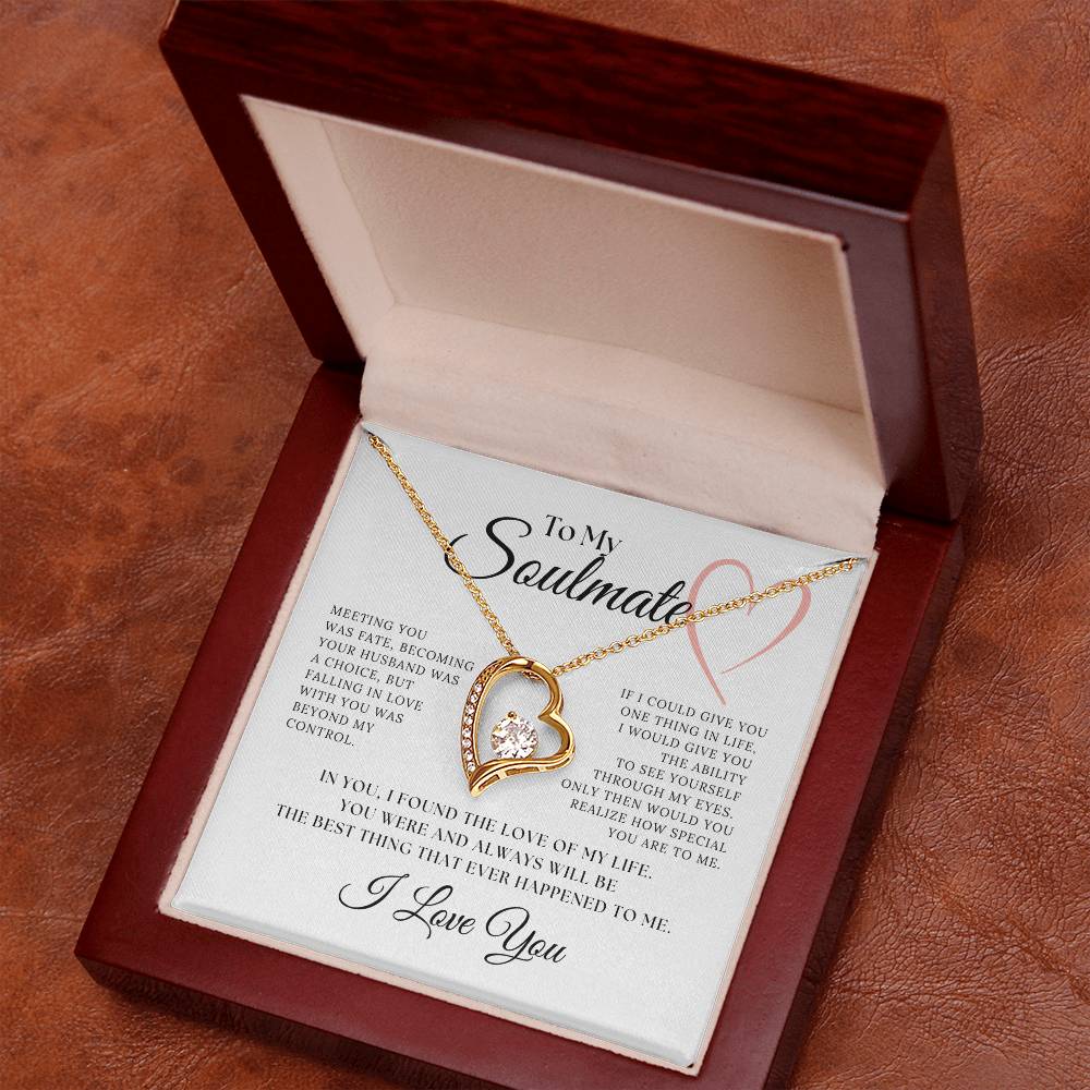 Elegant Forever Love Necklace Gift for Wife | Soulmate Pendant Jewelry