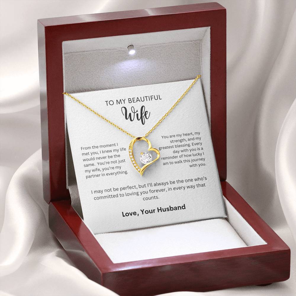 Perfect Gift From Husband to Wife | Forever Heart Necklace for Wife | From The Moment I Met You