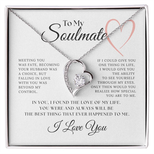 Elegant Forever Love Necklace Gift for Wife | Soulmate Pendant Jewelry