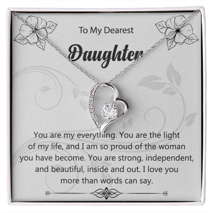 To My Dearest Daughter Forever Love Necklace