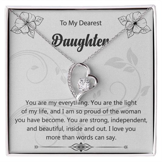 To My Dearest Daughter Forever Love Necklace