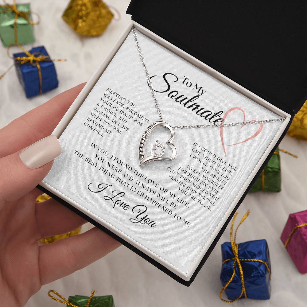 Elegant Forever Love Necklace Gift for Wife | Soulmate Pendant Jewelry