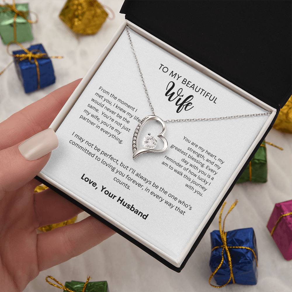 Perfect Gift From Husband to Wife | Forever Heart Necklace for Wife | From The Moment I Met You