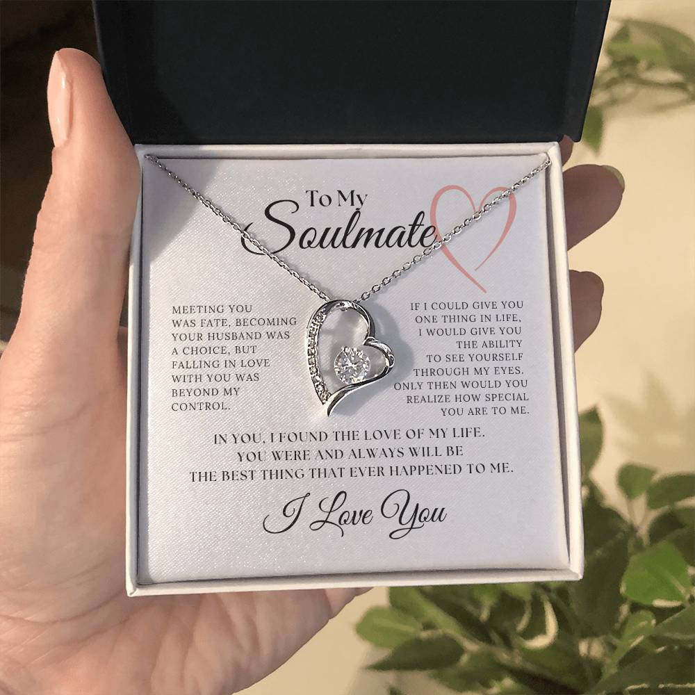 Elegant Forever Love Necklace Gift for Wife | Soulmate Pendant Jewelry