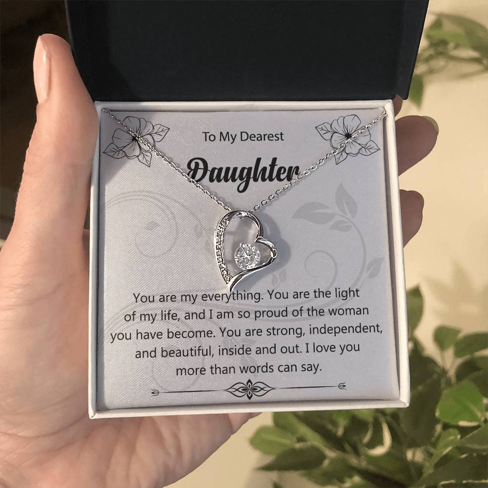 To My Dearest Daughter Forever Love Necklace