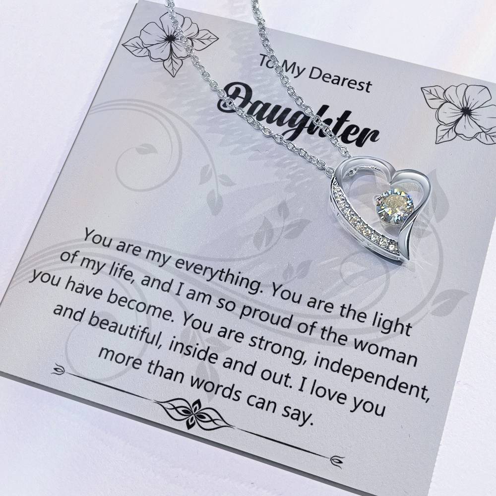 To My Dearest Daughter Forever Love Necklace