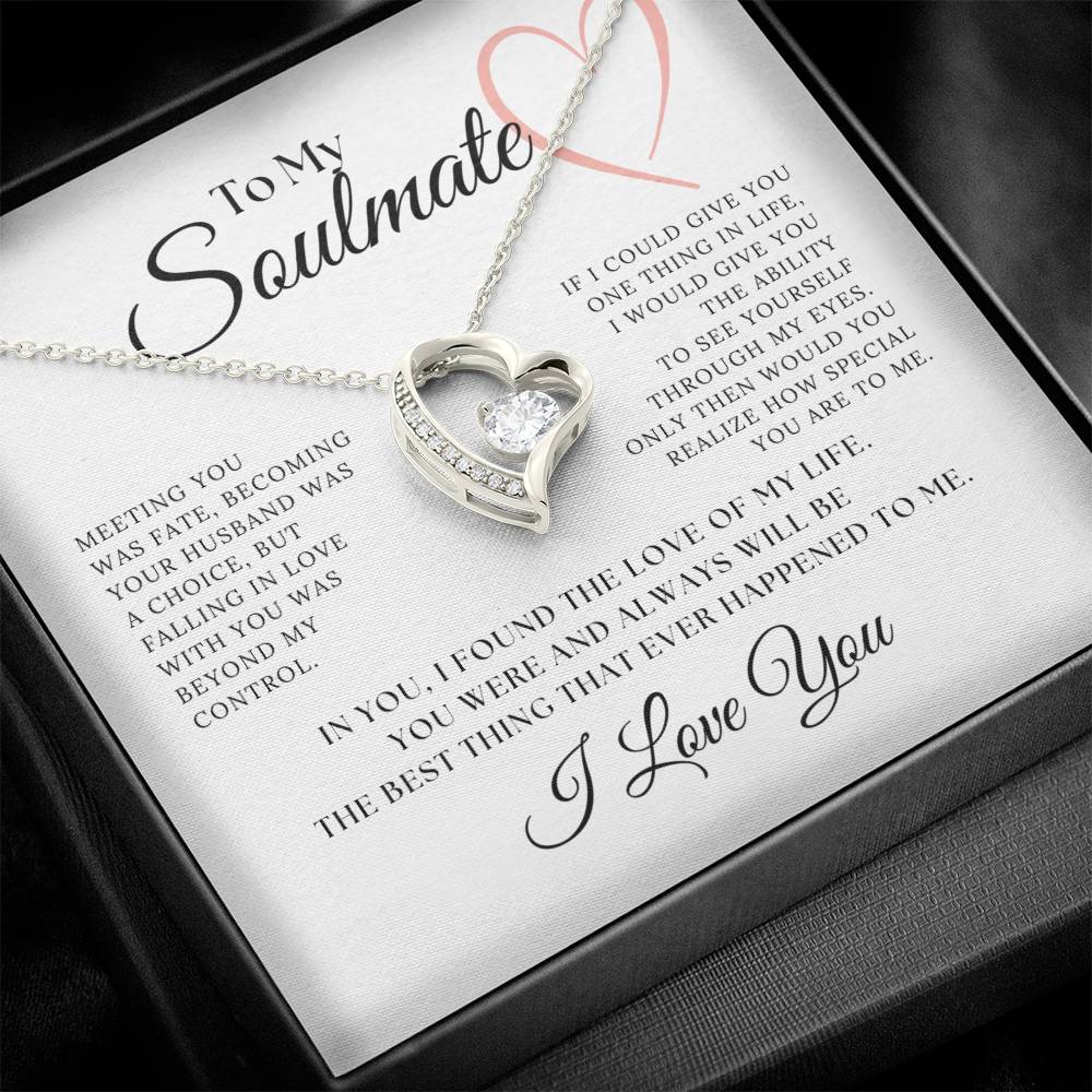 Elegant Forever Love Necklace Gift for Wife | Soulmate Pendant Jewelry