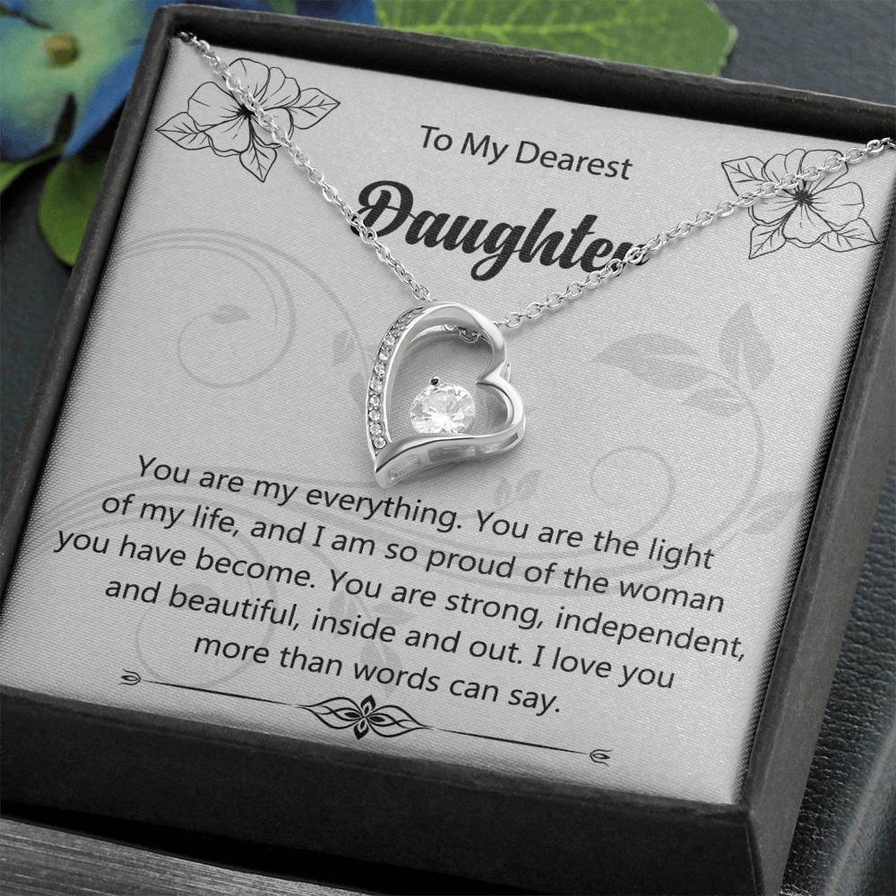 To My Dearest Daughter Forever Love Necklace