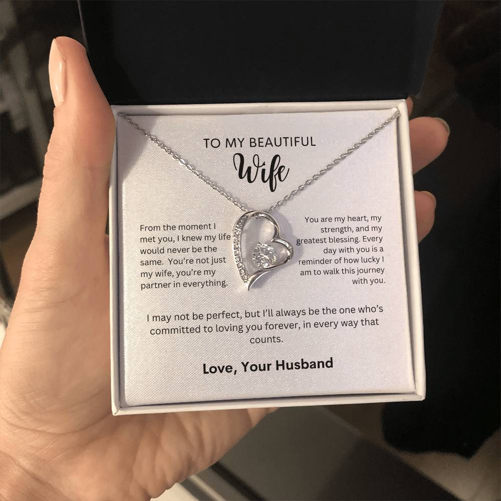 Perfect Gift From Husband to Wife | Forever Heart Necklace for Wife | From The Moment I Met You