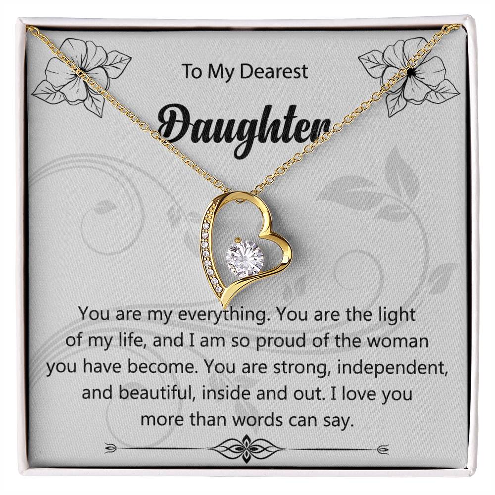 To My Dearest Daughter Forever Love Necklace