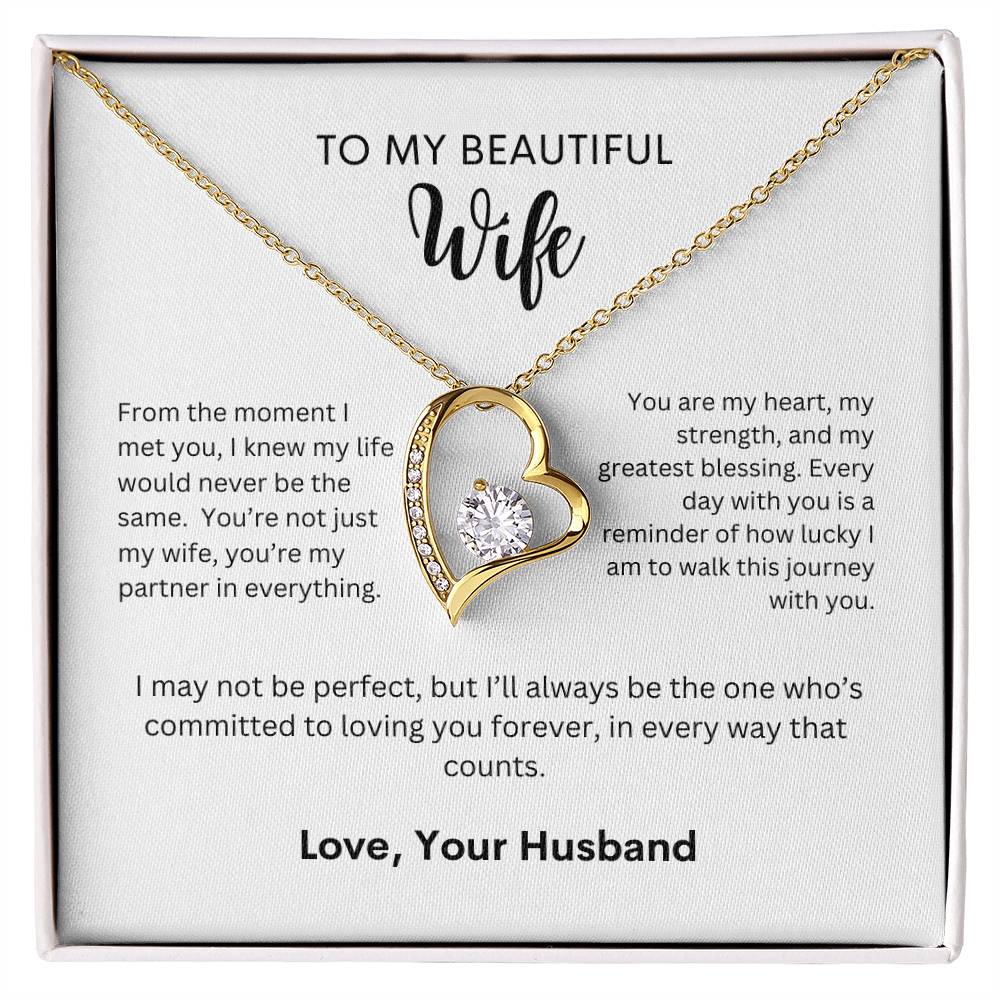 Perfect Gift From Husband to Wife | Forever Heart Necklace for Wife | From The Moment I Met You